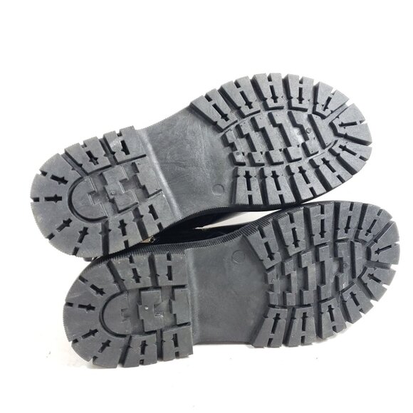 Womens Size 8 Black Chunky Heel Ankle Boots With Buckle Strap - Picture 8 of 9